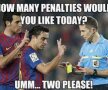 Cele mai bune glume de după El Clasico » Arbitrul: "Cîte penalty-uri vrei?", Xavi: "Hmm, două" :)