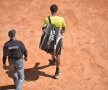 Gael Monfils a abandonat meciul cu Grigor Dimitrov din cauza unei accidentări. Bulgarul va juca finala la BRD Năstase-Ţiriac Trophy Foto: Raed Krishan