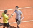 Gael Monfils a abandonat meciul cu Grigor Dimitrov din cauza unei accidentări. Bulgarul va juca finala la BRD Năstase-Ţiriac Trophy Foto: Raed Krishan