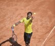 Gael Monfils a abandonat meciul cu Grigor Dimitrov din cauza unei accidentări. Bulgarul va juca finala la BRD Năstase-Ţiriac Trophy Foto: Raed Krishan