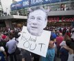 Chipul lui Sterling, patronul lui Clippers, a fost folosit în mesaje de dezaprobare de protestatari, foto: reuters