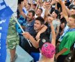 FOTO Nebunie în Bănie! CSU a terminat sezonul pe primul loc şi a sărbătorit cu şampanie şi confetti