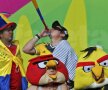 Angry Birds. Fanii Columbiei au considerat că e de bonton ca personajele din Angry Birds să fie și ele prezente în Brazilia