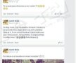 Postările jucătorului pe pagina personala de facebook, via UltrasTei