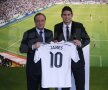 James Rodriguez a fost prezentat de președintele Realului, foto: reuters