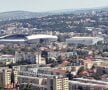 Imaginea este realizată din Pădurea Hoia: Polivalenta (dreapta) şi Cluj Arena ies în evidenţă // Foto: Raed Krishan