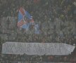Fanii roș-albaștri nu l-au uitat pe Gigi Becali şi l-au ironizat printr-un banner
