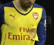 TOUCHE! Tot în Liverpool - Arsenal (2-2), crampoanele lui Borini i-au provocat o tăietură adîncă "tunarului" Cazorla