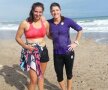 Pe plajă, într-o zi cu valuri, după o serie de alergări, cu spaniola Sara Sorribes