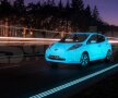 Maşina lumină pe autostrada viitorului » Nissan Leaf, primul automobil cu vopsea fosforescentă