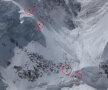 Alpinişti aflaţi în ascensiune spre una din tabărele superioare de pe Everest surprinşi înainte şi după producerea unei avalanşe declanşată de cutremurele din Nepal