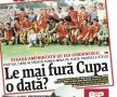 Le mai fură Cupa o dată? Imagine de colecție pe coperta Gazetei, în ziua finalei Steaua - Pandurii » 3 motive pentru care trofeul Cupei Ligii chiar are valoare