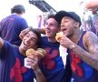 McDrive-ul fericirii » Neymar, Suarez şi Messi au făcut show în autocarul cu etaj al campionilor Barcelonei