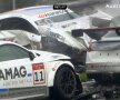 FOTO și VIDEO Accident îngrozitor! Patru mașini implicate » Una a luat foc la o cursă din Audi Sport TT Cup