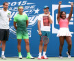 Patru campioni la US Open: Marin Cilici - un titlu, Rafael Nadal - 2 titluri, Roger Federer - 5 titluri, Serena Williams - 6 titluri (de la stînga la dreapta)