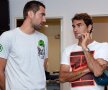 Cilici şi Federer discută serios înainte de intrarea pe teren pentru Kids' Day