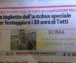 FOTO Totti, precum Papa Francesco » Cum onorează Primăria aniversarea căpitanului celor de la AS Roma