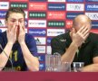 Lacrimi la conferința de presă. Perianu și selecționerul Ryde au fost devastați de eliminare, foto: Marius Ionescu, Herning