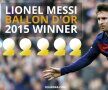 VIDEO+FOTO Messi a cîștigat pentru a cincea oară Balonul de Aur: "Visam la asta de cînd eram copil!"