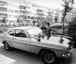 
Ilie Năstase cu un 1972 Ford Capri 1600 GT, în România, în cartierul Drumul Taberei