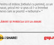 Pentru că trăiesc fotbalul cu patimă, ca un apucat, șeicul mi-a spus că l-a întrebat cineva cum se poartă «nebunul»