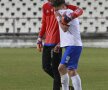 SFÂRȘIT. Jucătorii gălățeni au izbucnit în lacrimi la finalul meciului cu Rapid. Oțelul a retrogradat în "C" după ce a pierdut, scor 0-3, în fața Rapidului