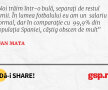 Noi trăim într-o bulă, separați de restul lumii. În lumea fotbalului eu am un  salariu normal, dar în comparație cu  99,9% din populația Spaniei, câștig obscen de mult