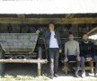 "MOROMEȚII". Dinamoviștii Palici, Puljici și Mevlja au vizitat ieri Muzeul Satului din Capitală și au devenit eroii unui reportaj inedit în Gazetă. Foto: Cristi Preda
