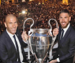 FOTO + VIDEO Fiesta la Madrid » Jucătorii lui Real au prezentat trofeul Champions League! Spectacol de senzație pe "Santiago Bernabeu"