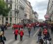 ROMÂNIA-ALBANIA. VIDEO+FOTO Albanezii fac spectacol pe străzile din Lyon! Număr GIGANTIC anunțat pentru diseară