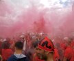 ROMÂNIA-ALBANIA. VIDEO+FOTO Albanezii fac spectacol pe străzile din Lyon! Număr GIGANTIC anunțat pentru diseară