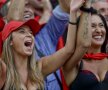 FOTO ROMÂNIA-ALBANIA. "Pericolul" din tribune » Albanezii au unele dintre cele mai sexy microbiste de la EURO 2016