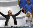 David Guetta și Zara Larsson, în timpul ceremoniei dinaintea finalei Foto: Reuters