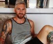 BLOND ŞI TATUAT! Leo, cu un look nou. Păr vopsit blond, barbă roşie şi multe tatuaje