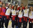 Tiberiu Dolniceanu, Ana Maria Popescu, Loredana Dinu, Simona Gherman, Simona Pop, Mălina Călugăreanu alături de antrenorii Dan Podeanu și George Epurescu și zâmbetele lor la plecarea spre Rio // FOTO Alex Nicodim