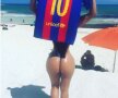 FOTO + VIDEO Iepurașul Play-Boy care îi dă târcoale lui Messi! Pozele SUPER HOT prin care îi atrage atenția 