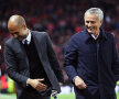 BFF. Pep Guardiola și Jose Mourinho trec prin cea mai neagră perioadă a carierei lor, de unde și simpatia ciudată arătată în United-City, foto: Gulliver/gettyimages.com