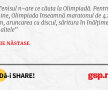 Tenisul n-are ce căuta la Olimpiadă. Pentru mine, Olimpiada înseamnă maratonul de 42 de km, aruncarea cu discul, săritura în înălțime și altele