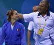 Florin Bercean cu Alina Dumitru, prima, și deocamdată singura judoka română, care a câștigat titlul olimpic // FOTO Cristi Preda