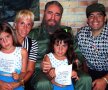 Fidel, alături de Diego, soția lui, Claudia Villafane, și cei doi copii, pe 30 decembrie 1994
