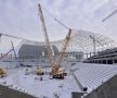 FOTO La vară e gata! Ninsoarea pune piedici: noua arenă din Bănie va fi predată clubului de-abia în luna iunie