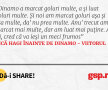Dinamo a marcat goluri multe, a și luat goluri multe. Și noi am marcat goluri așa și așa multe, da' nu prea multe. Anu' trecut am marcat mai multe, dar am luat mai puține. Așa că, cred că va ieși un meci frumos