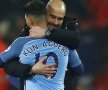 Pep Guardiola și Kun Aguero, foto: reuters