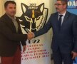 Vali Priceputu și președintele FR Box, Vasile Câtea, după ce Brăila a primit organizarea CE U22