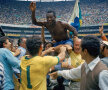 21 iunie 1970. Pelé exultă după Mondialul câștigat în Mexic, în care a marcat patru goluri