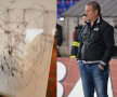 SPIDERMAN. Acesta e desenul pus pe tablă de Ionuț Chirilă în vestiar. Teoretic, ar trebui să anticipeze ideea de joc a Mureșului. Practic, e o pânză de păianjen. Foto: GSP