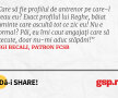 Care să fie profilul de antrenor pe care-l vreau eu? Exact profilul lui Reghe, băiat cuminte care ascultă tot ce zic eu! Nu e normal? Păi, eu îmi caut angajați care să execute, doar nu-mi aduc stăpâni!