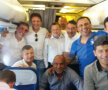 FOTO EXCLUSIV Imagini din avionul Generației de Aur spre finala Ligii