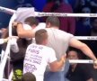 VIDEO Scene ireale într-un meci de kickboxing » Luat la pumni de fani în ring, după ce și-a făcut KO adversarul cu o "perversă ca pe Tg. Ocna"