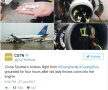 O bătrână a aruncat monede spre motorul avionului, din superstiţie, riscând să-l prăbuşească